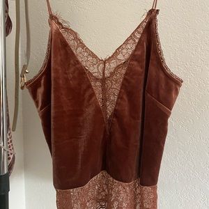 Velvet and Lace Tank